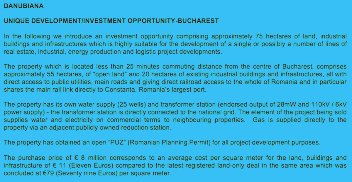 Bucharest opportunity
